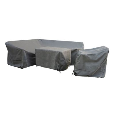 Bramblecrest Covers for the Aluminium L Shape Sofa Set including Sofa Chair - Long Right - Khaki